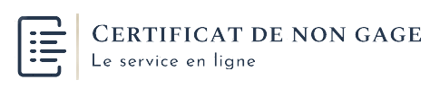 Certificat de non-gage